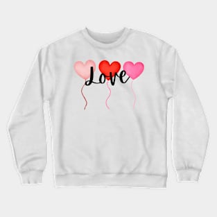 Heart Balloon Love Valentine_s Special Graphic Design Crewneck Sweatshirt